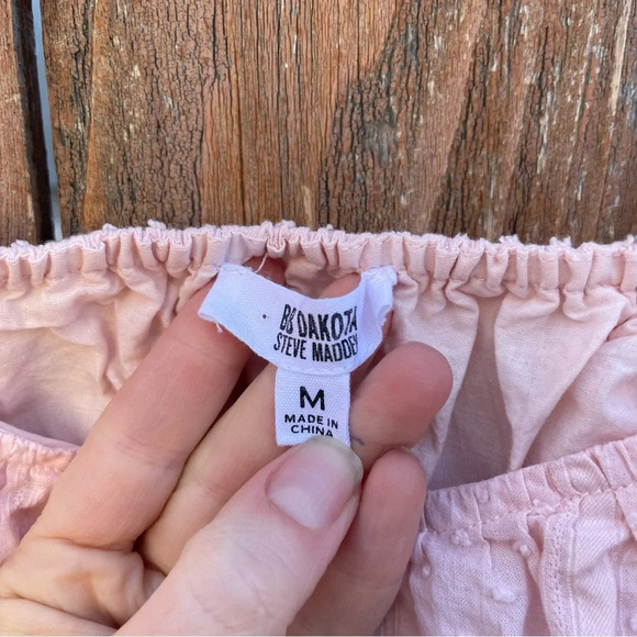 BB DAKOTA Steve Madden Women’s Pink Lacy Cropped Tank Top Size Medium - Picture 5 of 10